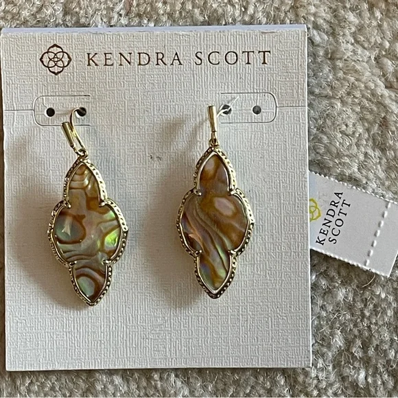 NWT Kendra Scott Abbie Drop Abalone Earrings - Picture 6 of 6